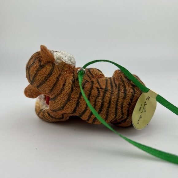 Danbury Mint The Baby Animal Christmas Ornament Tiger Cub Cookies Santa #2 - Picture 6 of 10